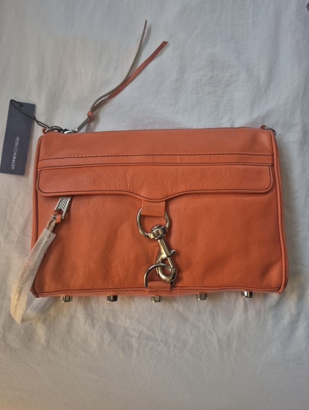 Rebecca Minkoff Genuine Leather M.A.C Bag In Orange